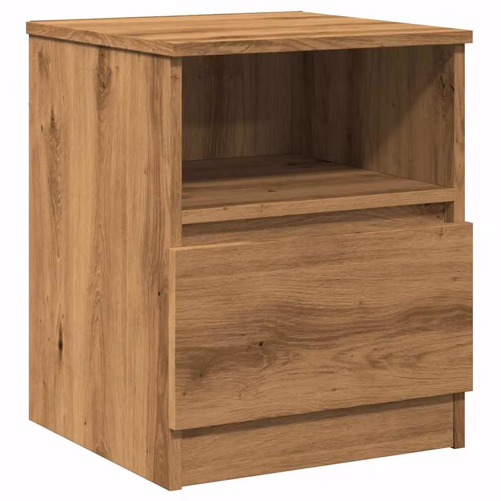 Berkfield Home Artisan Oak Bedside Cabinet in Brown, W/D/H: 40 x 40 x 50 cm – 2