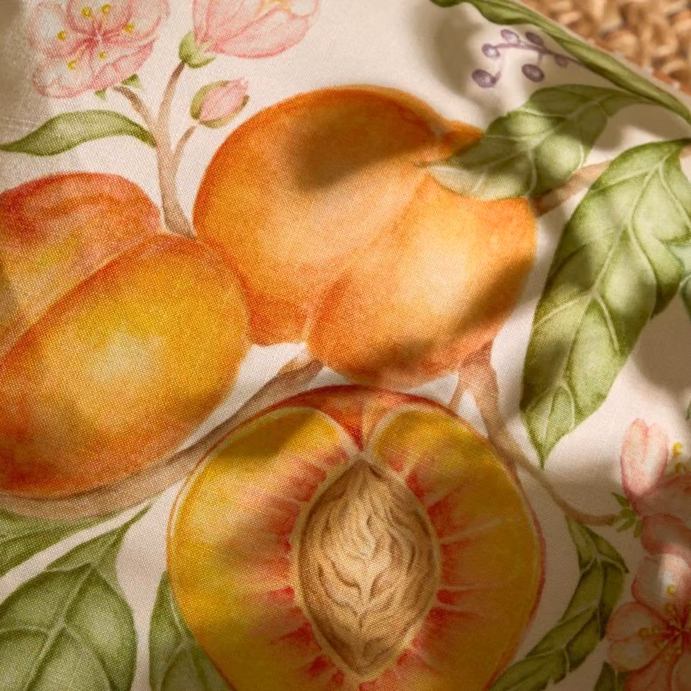 Voyage Maison Peach Harvest Printed Outdoor Cushion, Orange and Multicolour, W/D/H: 43 x 43 x 43 cm – 3