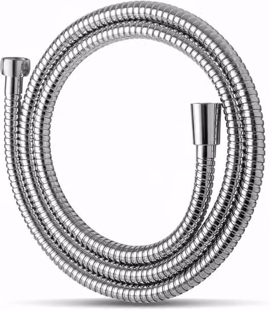 PAWNORA Flexible Chrome Shower Hose in Silver, 1.5m – 1