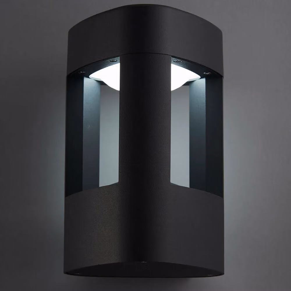 Loops 2 Pack Grey LED Outdoor Wall Light IP44 Modern Up and Down Aluminium Triangle Lamp – 4