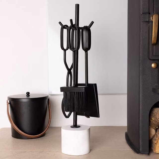 Charles Bentley Fireside Companion Set - Black