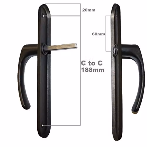 Sola Matt Black Interior Door Handle Set with Sleek Lever Design and Backplate – 4