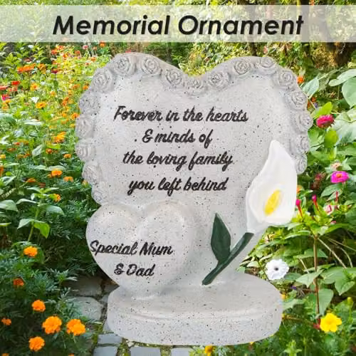 VFM e-Store Memorial Flower Pot Ornament, Grey, W: 15 cm, D: 13 cm, H: 15 cm – 3
