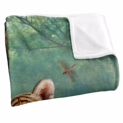 JQ Licensing Jlo Baby Tiger and Lilies Silky Touch Super Soft Floral Throw Blanket, Multicolour, W: 91 cm, D: 147 cm – 2