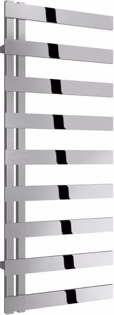 Bathroom Kingdom Capelli Stainless Steel Flat Panel Heated Towel Rail, Silver, H: 123.5 cm, W: 50 cm – 1
