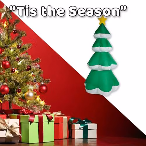 VFM e-Store Inflatable Green Christmas Tree Decoration, H 198 cm x W 90 cm – 6