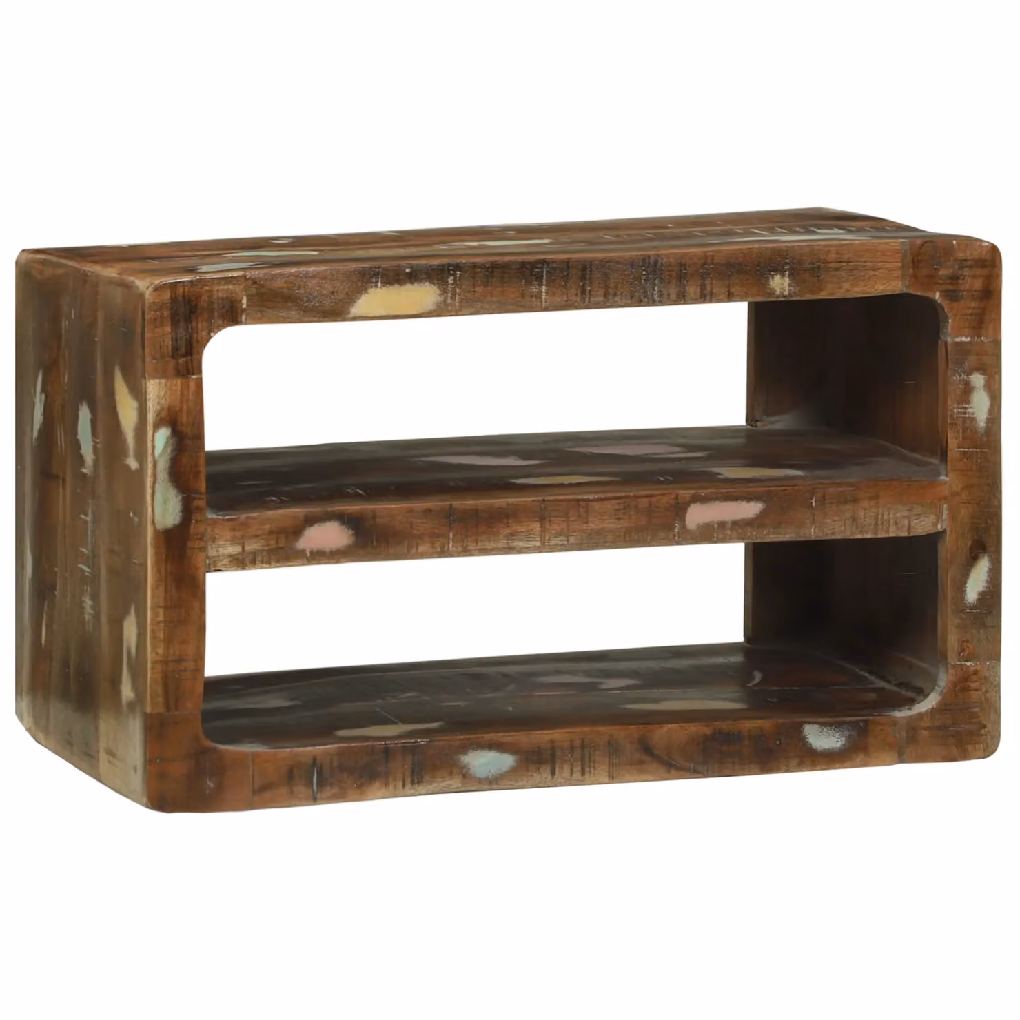 Berkfield Home Rustic Reclaimed Solid Wood TV Cabinet in Brown W/D/H: 60 x 32 x 36 cm – 2