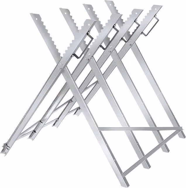 tectake Sawhorse Horst Metal Sawhorse in Grey