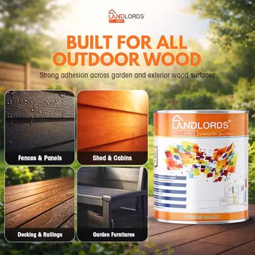 Landlords Black Water-Based Barn Paint for Wood, 1 l – 3