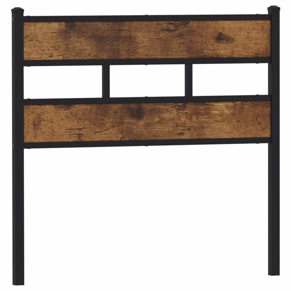 Berkfield Home Smoked Oak Headboard in Brown with Integrated Shelf, Width: 80 cm – 2