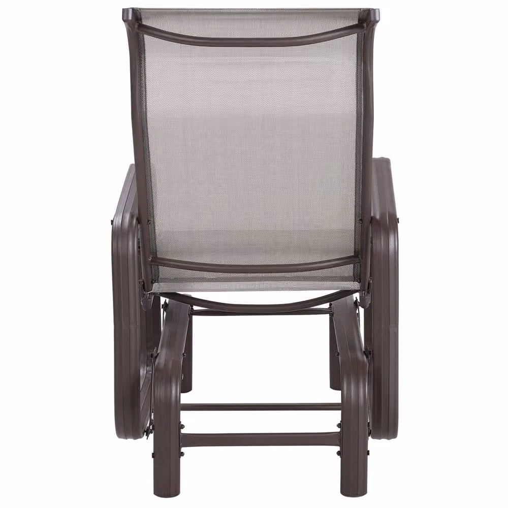 Wyld and Coco Brown Outdoor Rocking Chair with Matt Metal Frame – 3