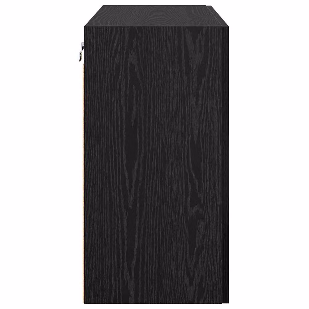 Berkfield Home Wall Mounted Black Oak Cabinet with Hinged Doors and Internal Shelves, W/D/H: 60 x 31 x 60 cm – 4