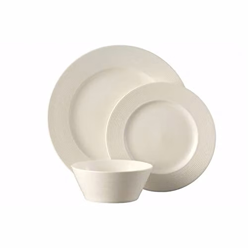 Belleek Pottery 12-Piece White Porcelain Dinner Service Set