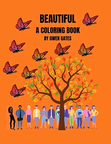 Beautiful: A Colouring Book by Lulu in Orange