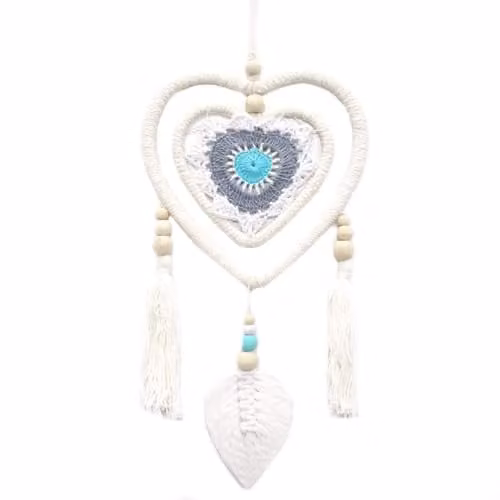 KDMD Blue Heart in Heart Hanging Dream Catcher