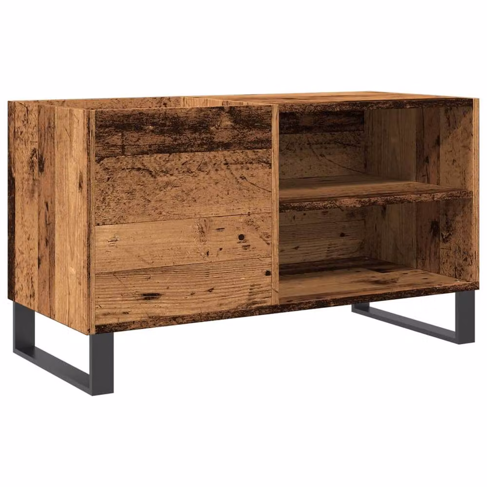 Berkfield Home Record Cabinet in Old Wood Brown, W/D/H: 84.5 x 38 x 48 cm – 3