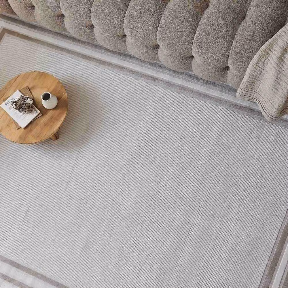 THE RUGS Carmel Bordered Area Rug in Ivory and Beige, W: 240 cm, D: 340 cm – 3