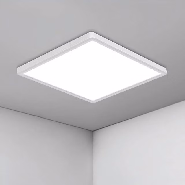 Pheashine Square LED Ceiling Light, 36W, 6500K Cool White, Ultra-Thin Flush Mount in White