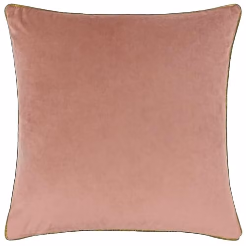 Furn Meridian Velvet Piped Cushion in Pink and Gold, W/D/H: 45 x 45 x 45 cm – 1