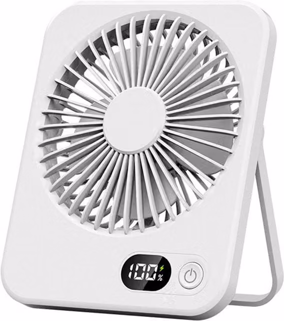 Latto B126 Rechargeable White Plastic Table Fan