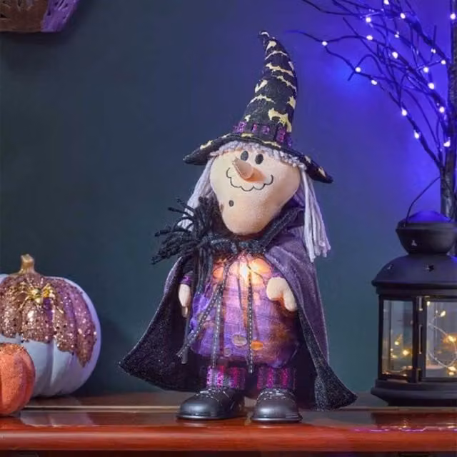 Garden Greatness Animated Standing Halloween Witch Decoration in Purple – 1