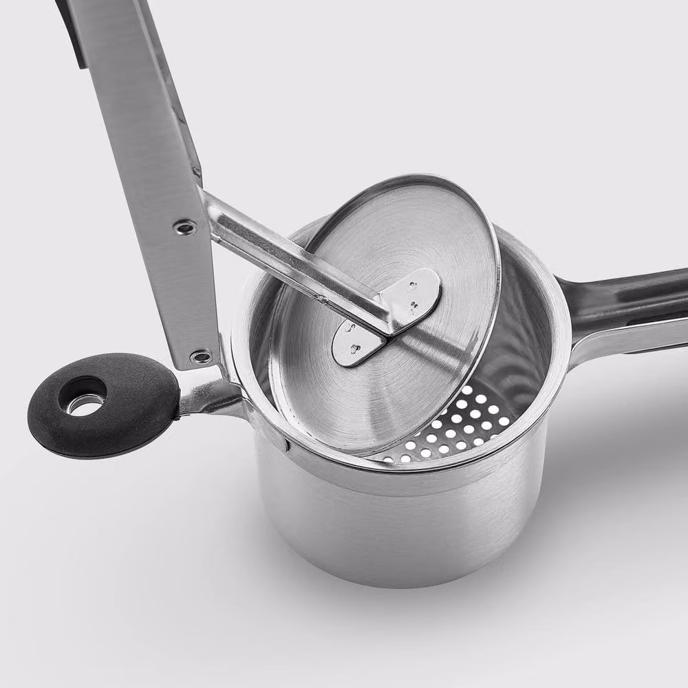 Emperial Potato Ricer with Ergonomic Soft Grip, Stainless Steel and Silicone, Silver – 8