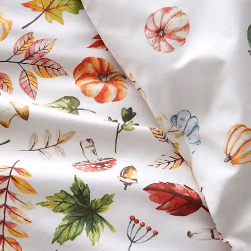 Catherine Lansfield Autumn Pumpkins Reversible King Duvet Cover Set with Pillowcases, Orange and Multicolour, W/D/H: 220 x 180 x 220 cm – 3