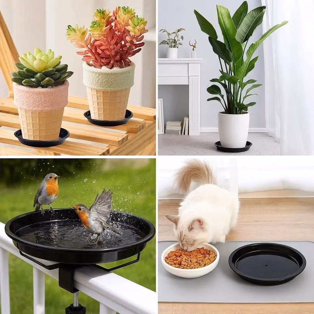 SPETLEK Black Plant Pot Saucers, 20 Pack – 5