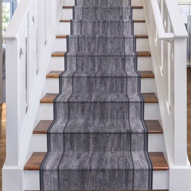 runrug Rama Stair Runner Carpet, Dark Grey, W: 100 cm, L: 450 cm – 1