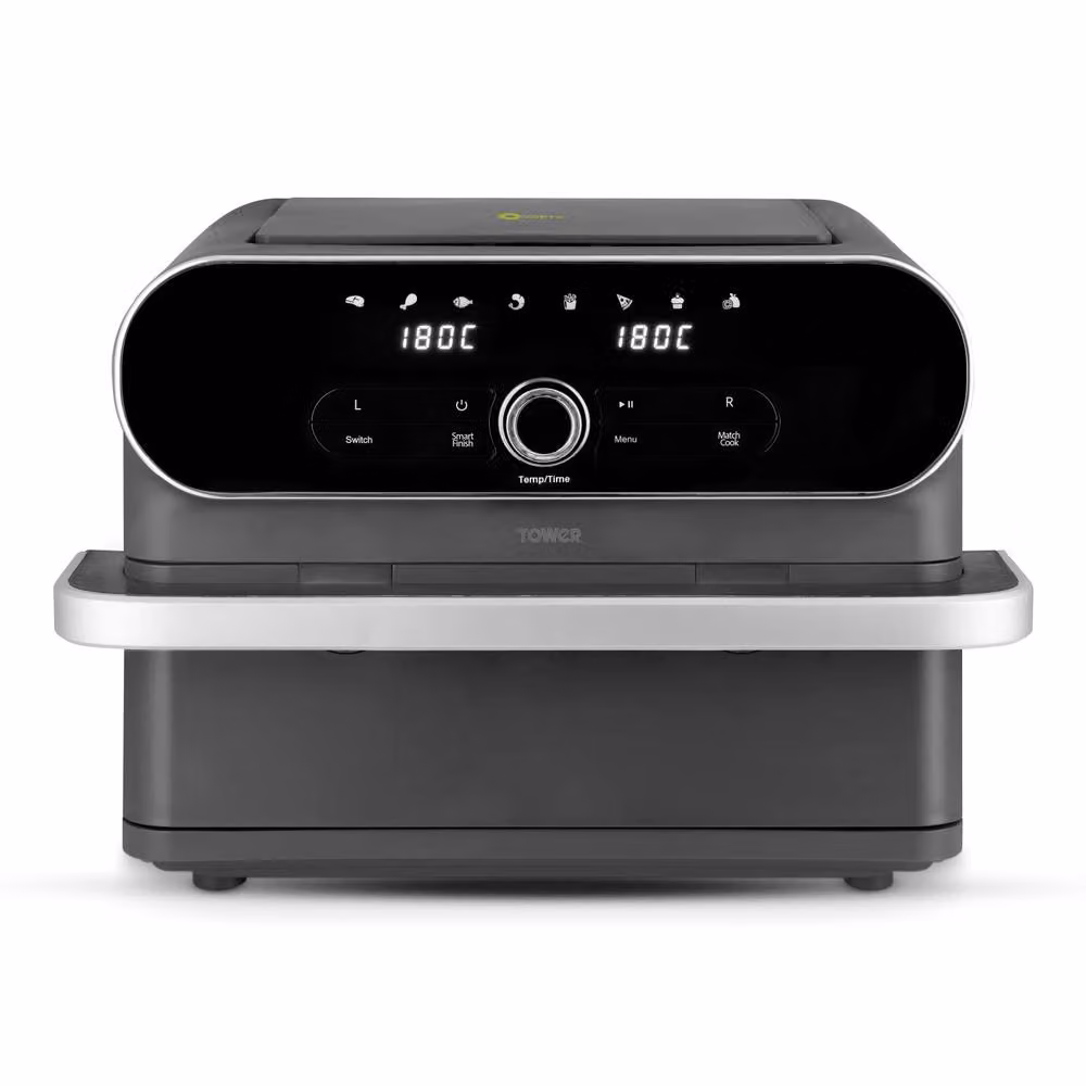 Tower T17200 Elite Flexi-Drawer Dual Zone Air Fryer with Digital Display, 1700W, Grey – 2