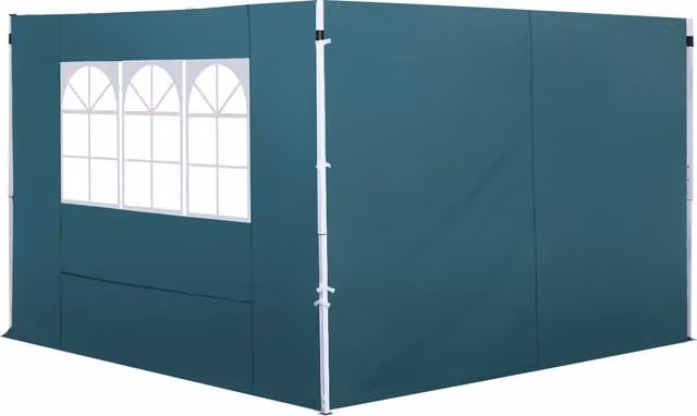 Outsunny Green 3m Gazebo with Exchangeable Side Panel, W: 300 cm, D: 200 cm, H: 200 cm – 1