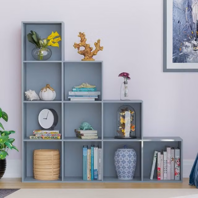 Vida Designs Durham 10 Cube Staircase Storage Unit in Grey