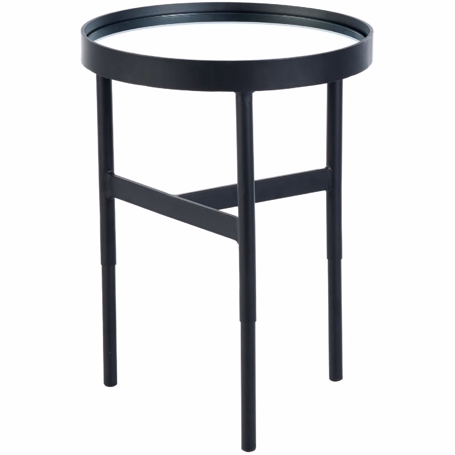 Julian Bowen Franki Lamp Table in Black and Mirrored Glass – 3