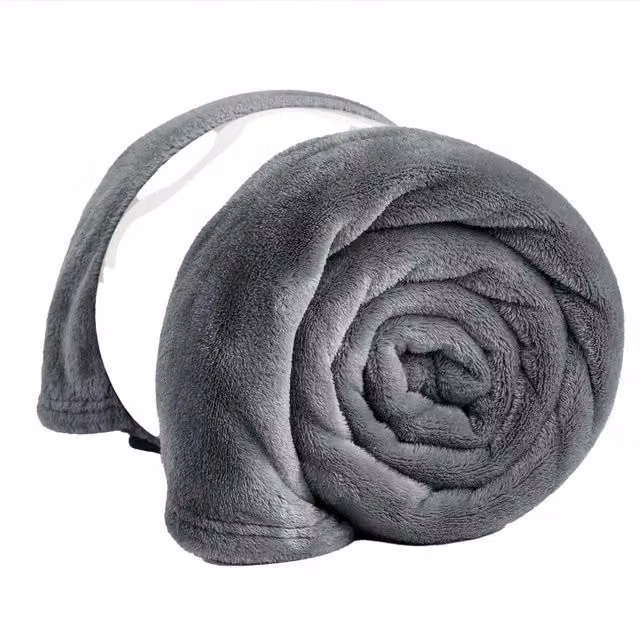 MantraRaj Reversible Super Soft Fleece Blanket in Grey, W: 150 cm x L: 200 cm