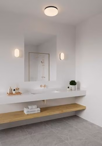 Nordlux Foam Black Plastic Ceiling Light for Bathrooms, E27, IP44, Diameter: 34 cm – 2