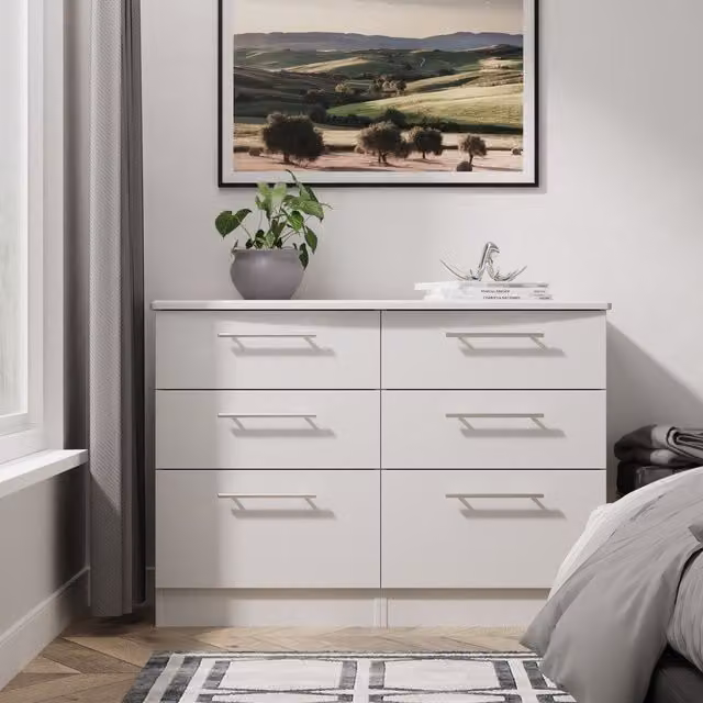 2 U Carlton 6 Drawer Wide Chest in Grey – 1