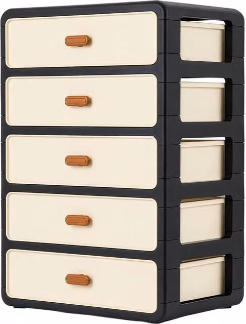 Havendro 5-Tier Drawer Storage Cabinet in Beige – 1