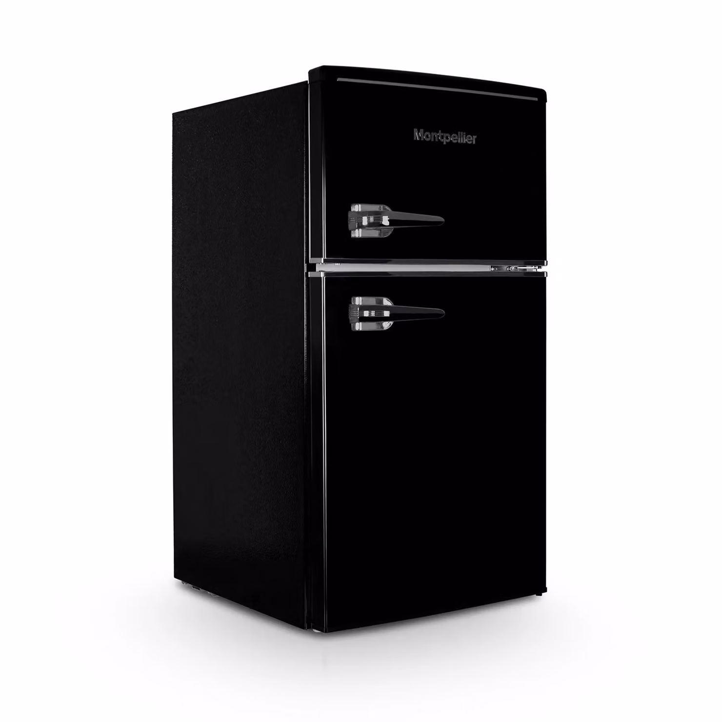 Montpellier Retro Undercounter Fridge Freezer in Black – 2