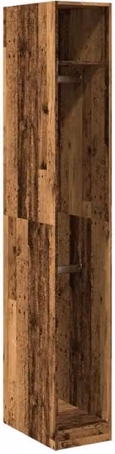 Berkfield Home Old Wood Wardrobe in Brown, W/D/H: 30 x 50 x 200 cm