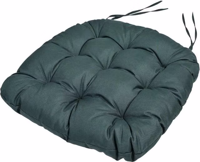 NESTLUNE Premium Waterproof Green Foam Chair Cushion with Polyester Cover, W: 120 cm x L: 135 cm
