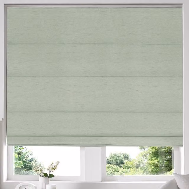 Simply Collection Iowa Silk Essence Made to Measure Blackout Roman Blind in Moonstone