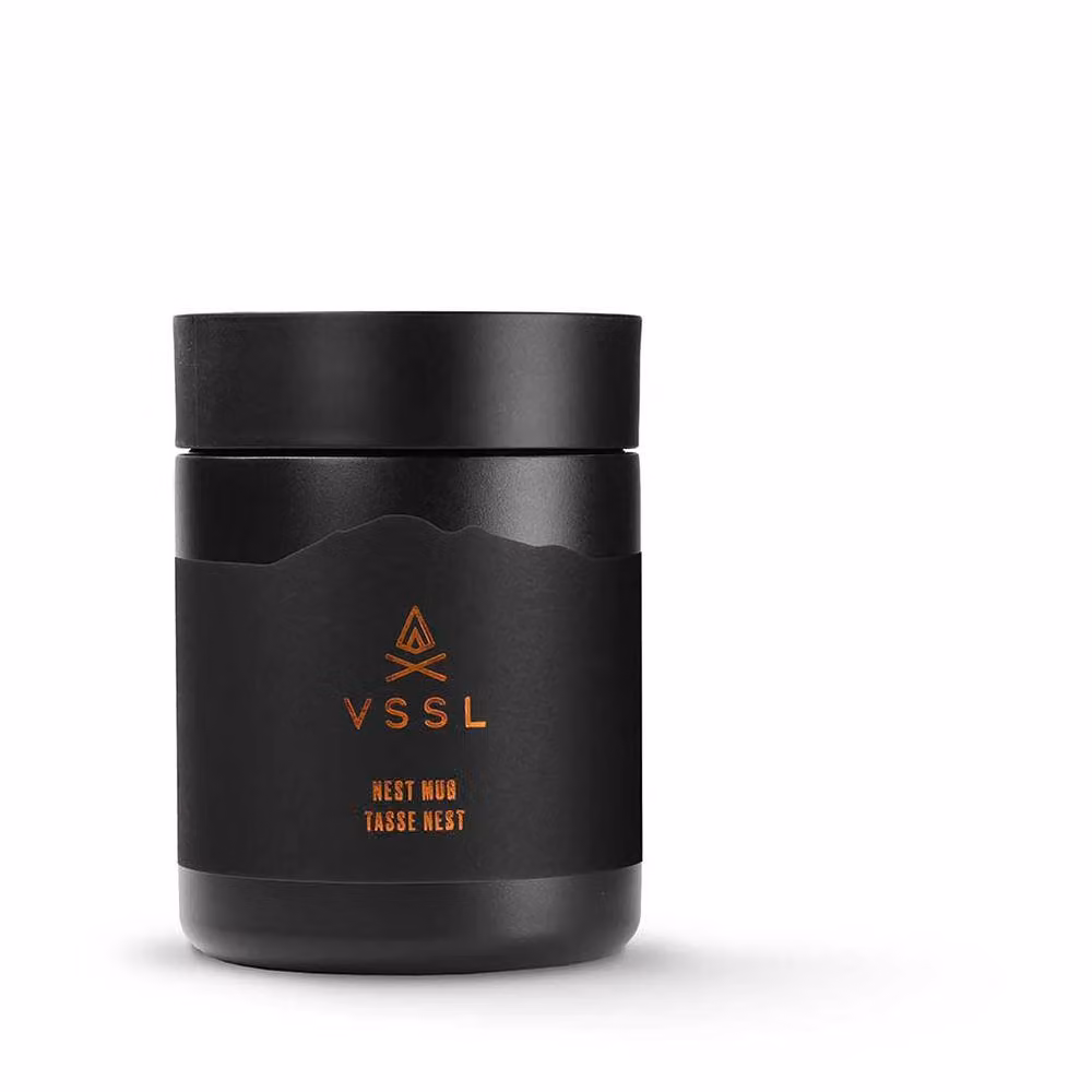 VSSL Nest Double Wall Insulated Stainless Steel Mug, Black, 300ml – 4