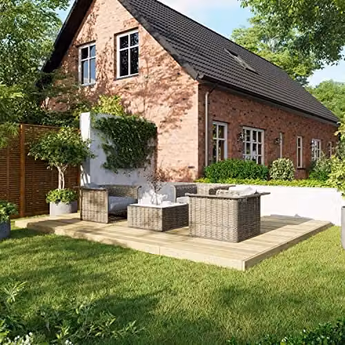Powersheds Premium Wooden Decking Kit in Brown