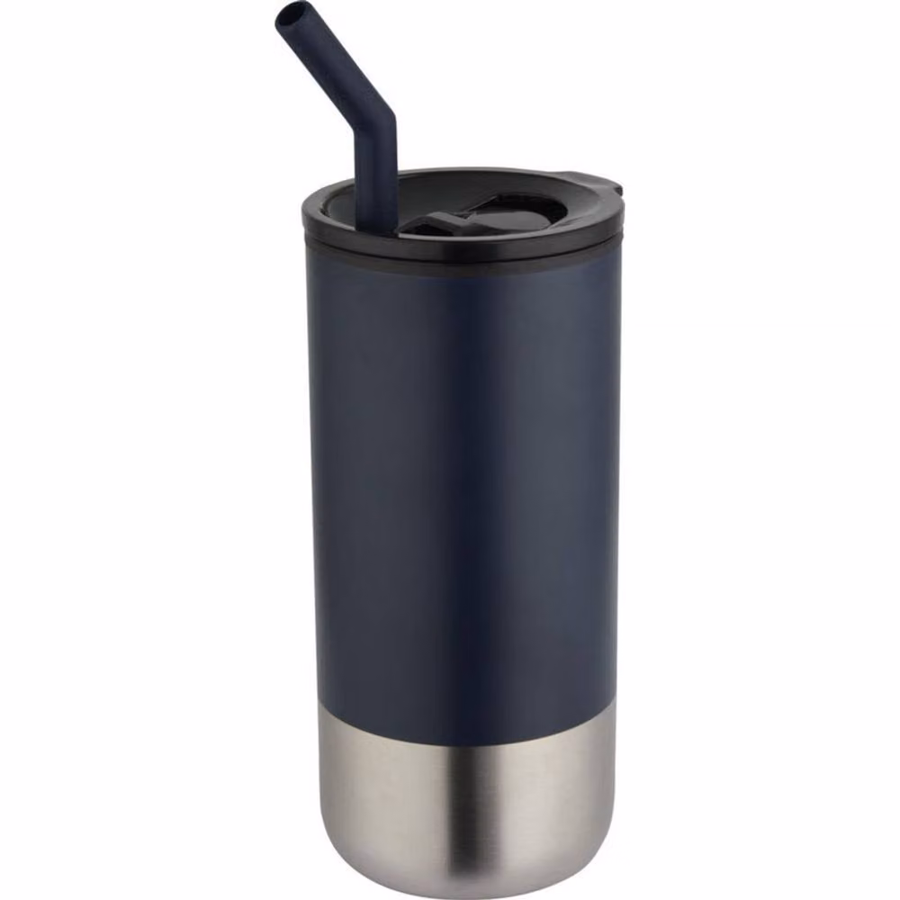 Floso Grayson Plain Navy Blue Tumbler, 480ml – 3