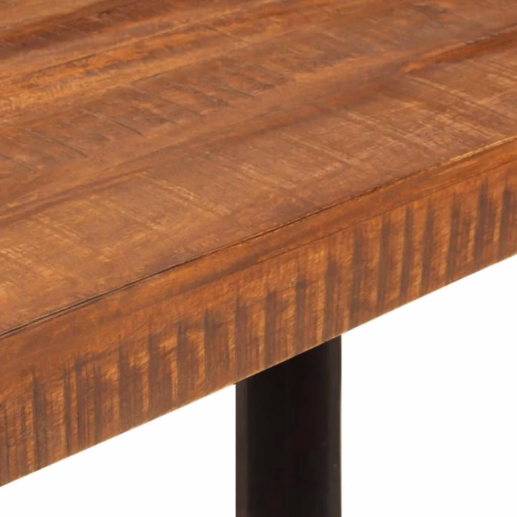 Berkfield Home Rectangular Mango Wood Dining Table in Brown, W/D/H: 120 x 60 x 76 cm – 6