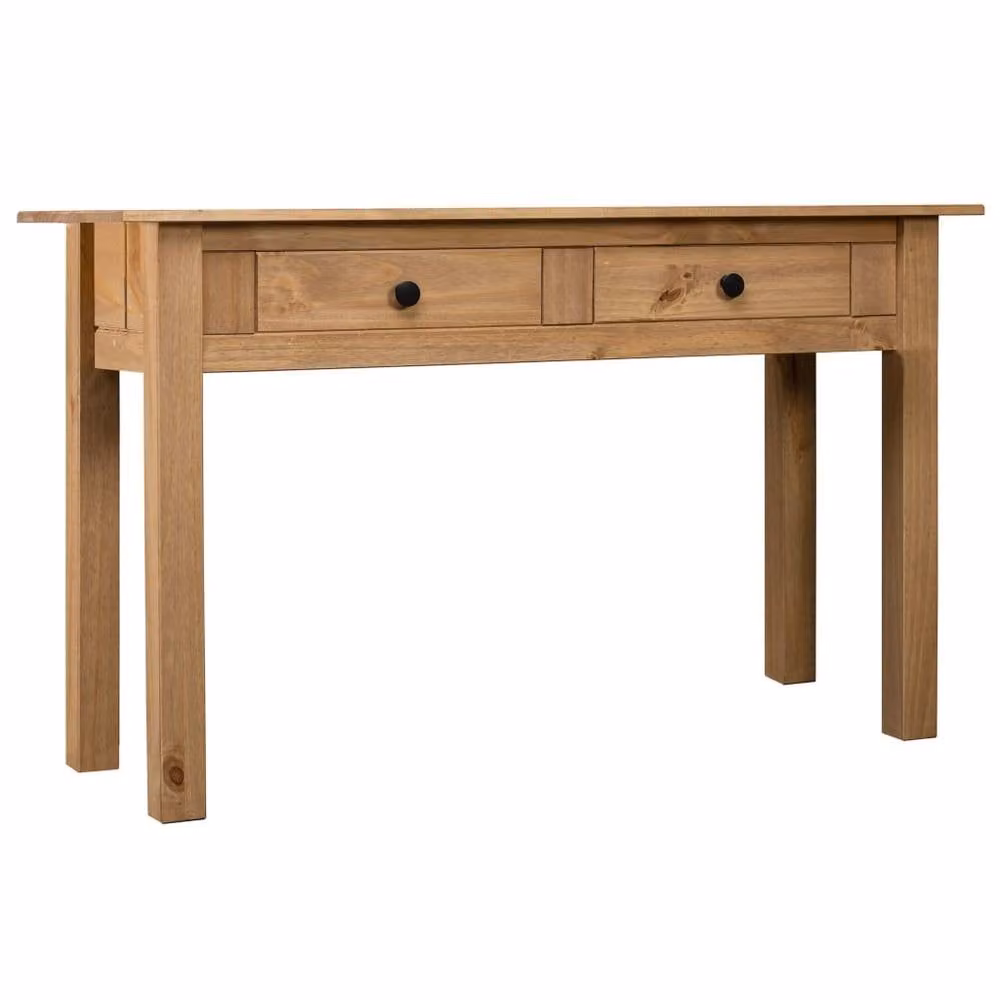 Berkfield Home Panama Range Decorative Console Table in Brown Solid Pine Wood W/D/H: 110 x 40 x 72 cm – 1