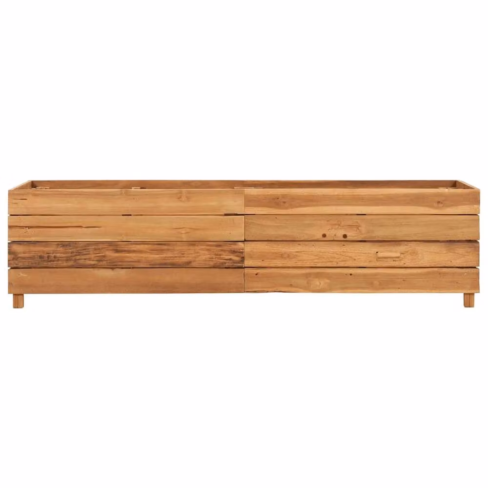 Berkfield Home Raised Bed in Brown Solid Wood and Steel, W/D/H: 150 x 40 x 38 cm – 2