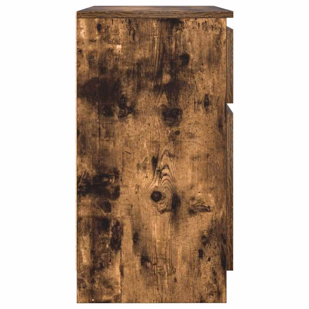 Berkfield Home Smoked Oak Sideboard with Drawer in Brown, W/D/H: 71 x 35 x 65 cm – 4