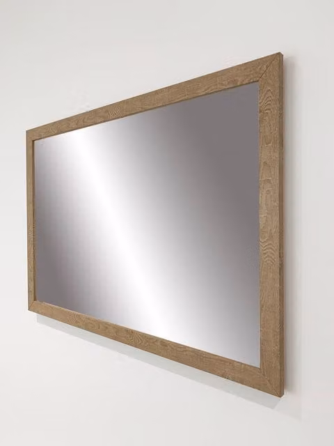 Benjamin Tate Design LTD Interior Cream Lux Rectangular Wall Mirror in Yellow, Width: 81 cm