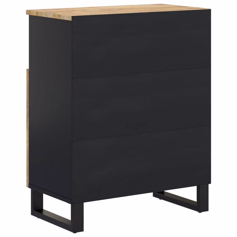Berkfield Home Solid Mango Wood Sideboard with 2 Doors in Brown, W/D/H: 60 x 33 x 75 cm – 5